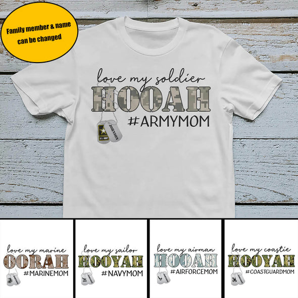 Personalized Military Mom Battle Cry T-shirts