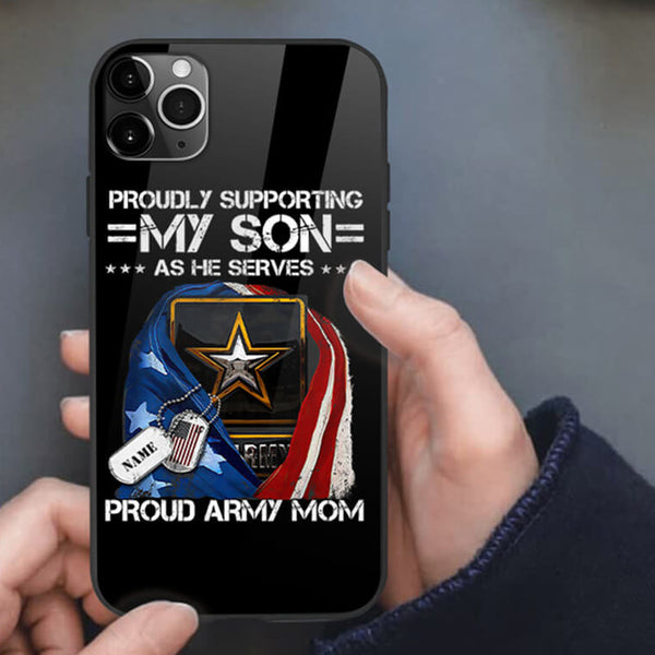 Personalize Proudly Support Army Mom iPhone Case Covers