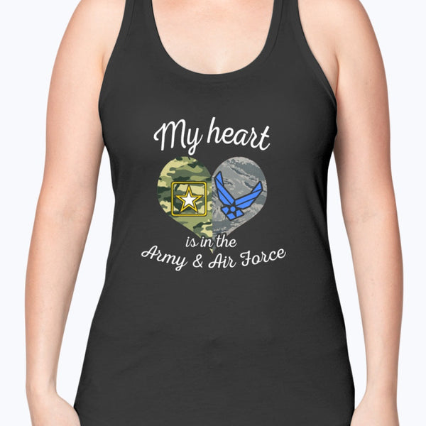 US Army Air Force Mom My Heart T-shirts