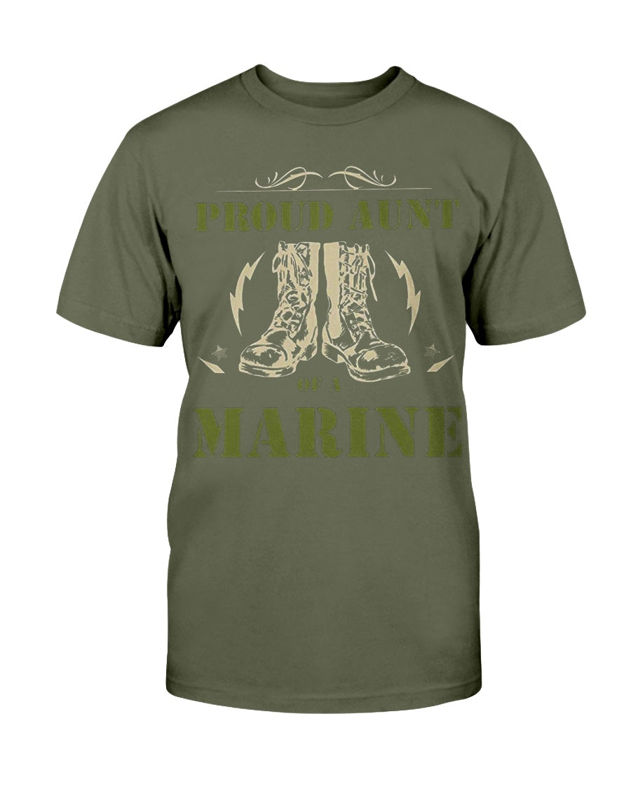 Proud Aunt of A Marine Family Tshirts MotherProud