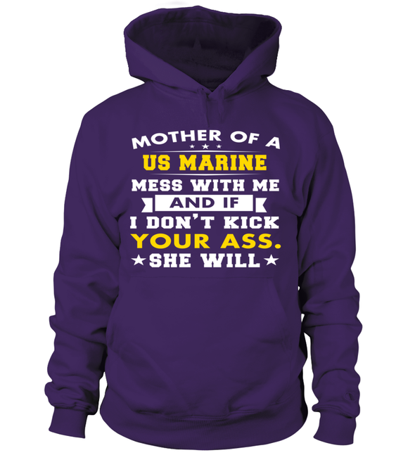Marine Mom Kick Ass Daughter T-shirts - MotherProud