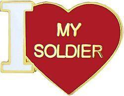 USA Army I Love My Soldier Military Hat Lapel Pin - MotherProud