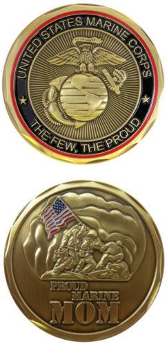 U.S. Marine Corps Proud Marine Mom Challenge Coin - MotherProud