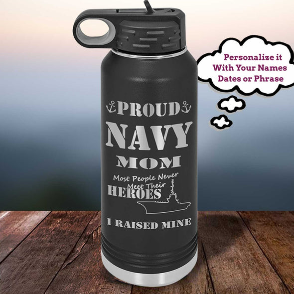 Proud Navy Mom Insulated Water tumbler