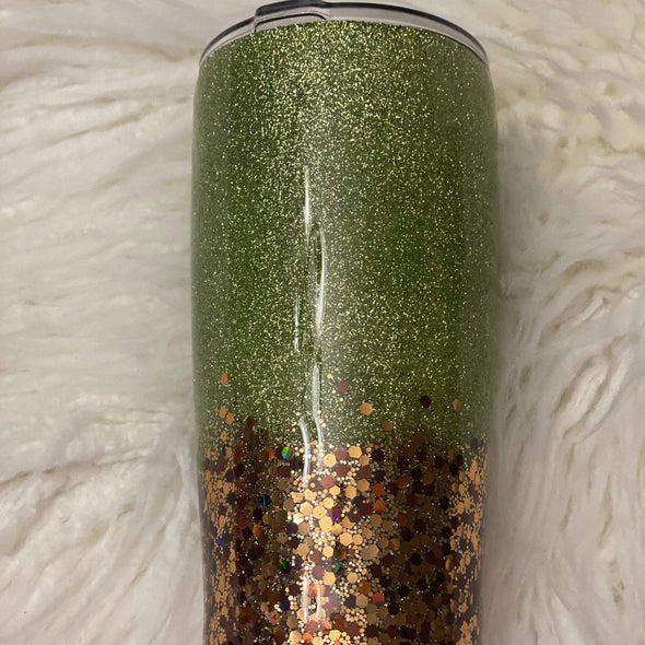 Army Mom Glitter Tumbler Stainless Steel