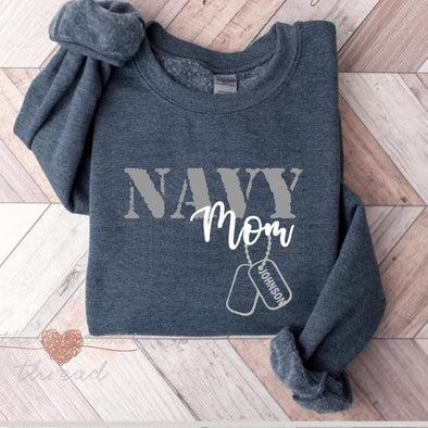 Personalized Navy mom Branch Sweatshirt