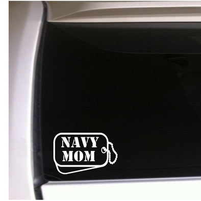 Navy Mom Car Decal Vinyl
