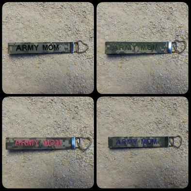 Army Mom Customizable ACU Name Tape Key Chain - MotherProud