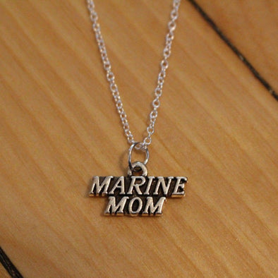 Marine Mom Charm Necklace - MotherProud