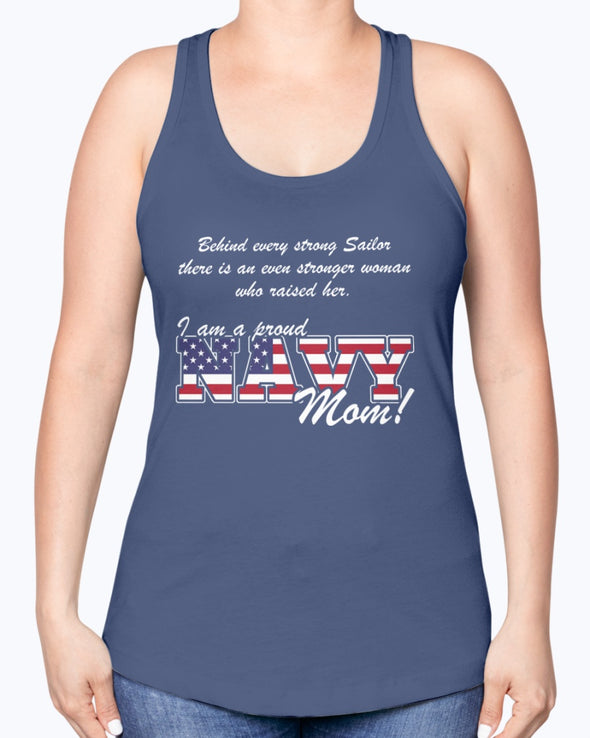 Proud Navy Mom Behind Daughter T-shirts - MotherProud