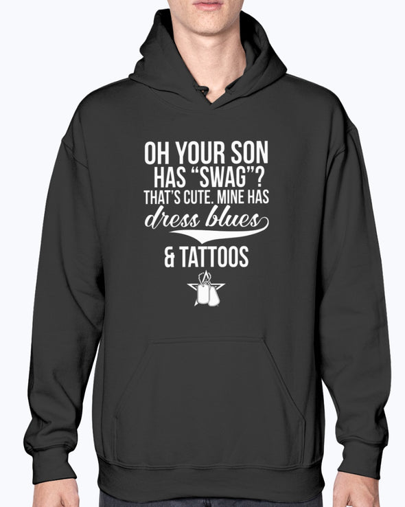 Proud US Army Mom Dress Blues Tattoos T-shirts - MotherProud