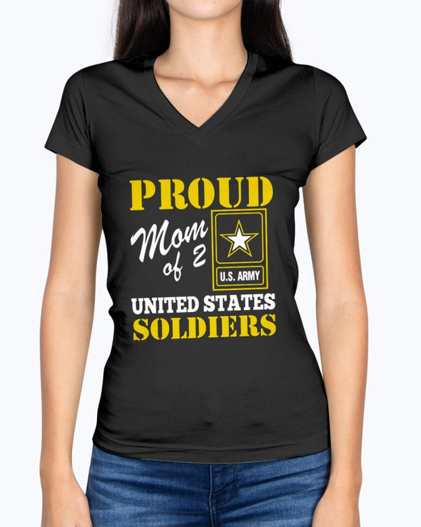 Proud Army Mom of 2 Soldiers T-shirts - MotherProud