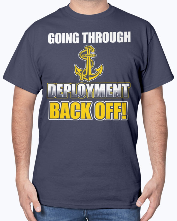 Proud Navy Mom Back Off T-shirts - MotherProud