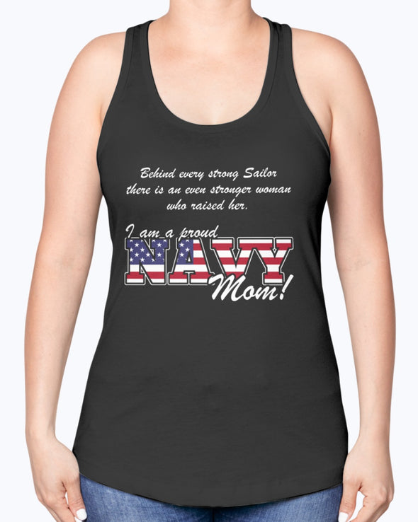 Proud Navy Mom Behind Daughter T-shirts - MotherProud