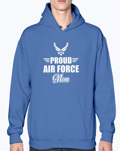 Proud Air Force Mom Logo Royal Hoodie - MotherProud