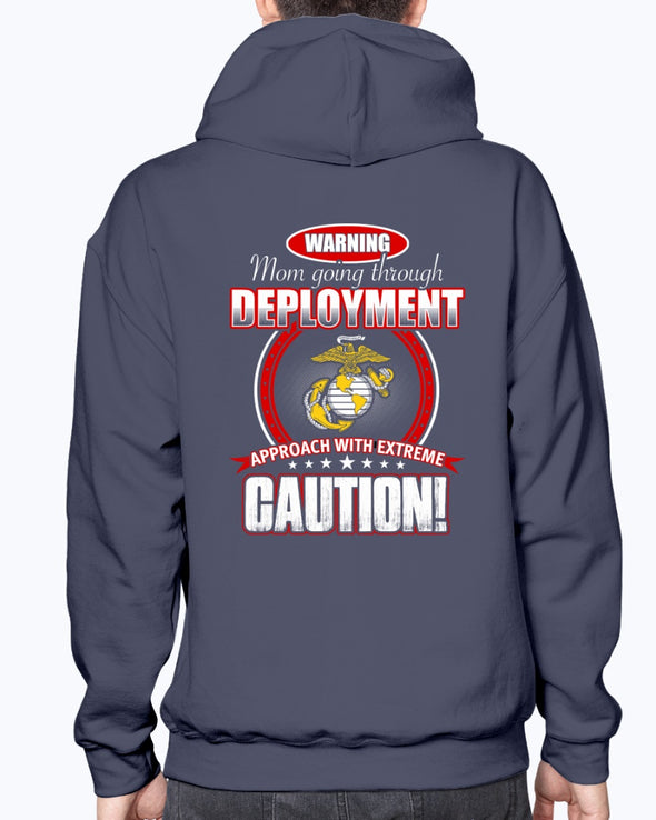 Marine Mom Approach with Caution T-shirts - MotherProud
