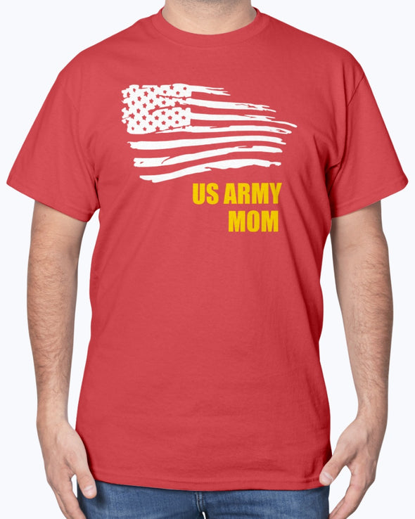 Proud Army Mom Flying Flag T-shirts - MotherProud