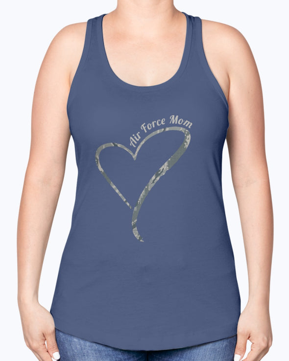 Proud US Air Force Mom Camo Heart T-shirts - MotherProud