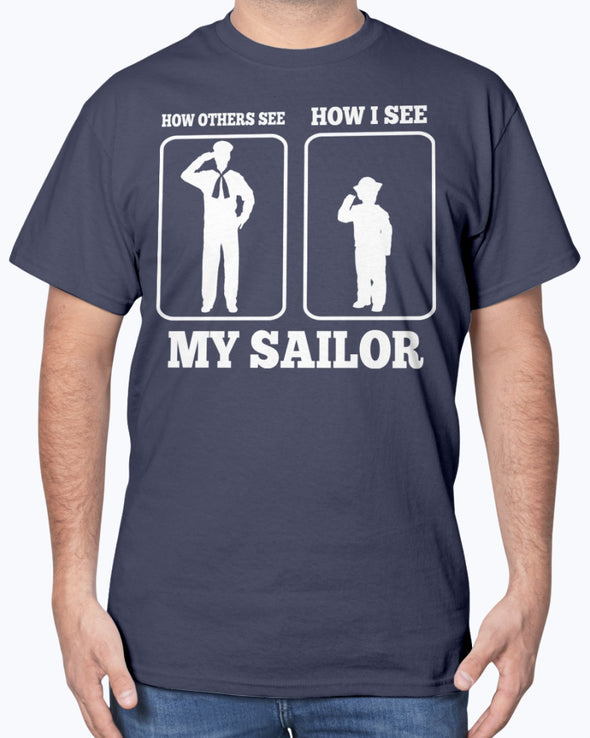 US Navy Mom How I See T-shirts - MotherProud
