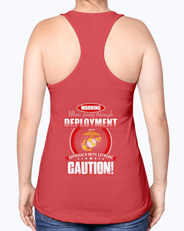 Marine Mom Approach with Caution T-shirts - MotherProud