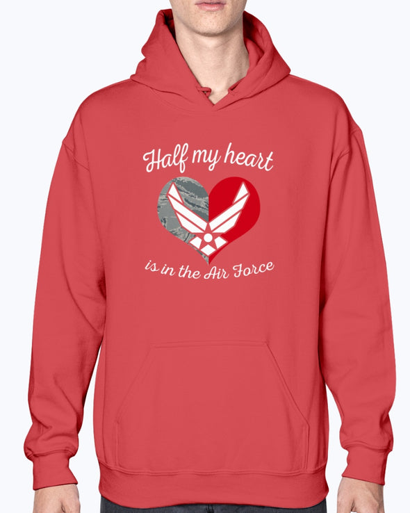 US Air Force Mom Half My Heart T-shirts