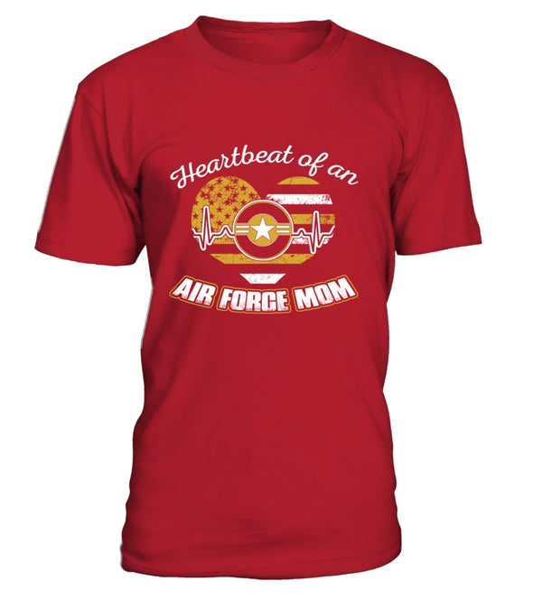 Air Force Mom Heartbeat Plus T-shirts - MotherProud