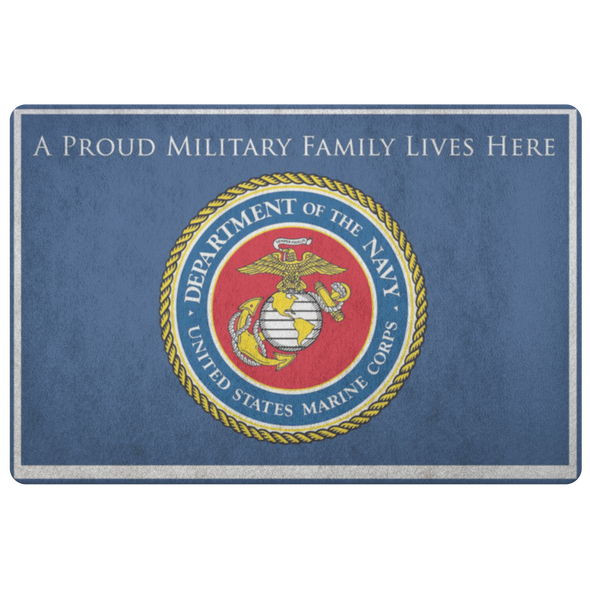 A Proud Military Family Lives Here Doormat - MotherProud