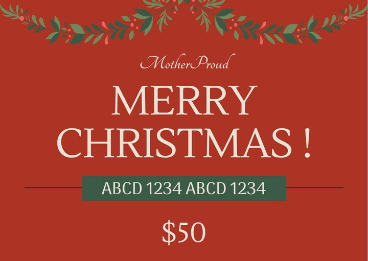 MotherProud Christmas Gift Card