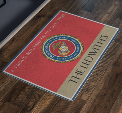 The Ledwith's Personalized Marines Doormat