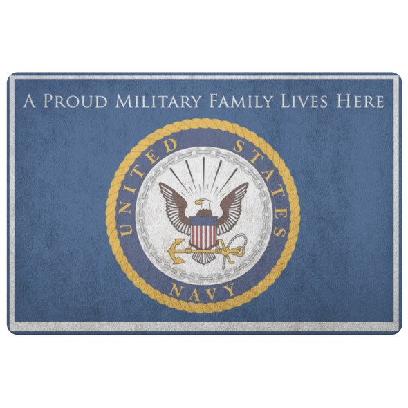 A Proud Military Family Lives Here Doormat - MotherProud