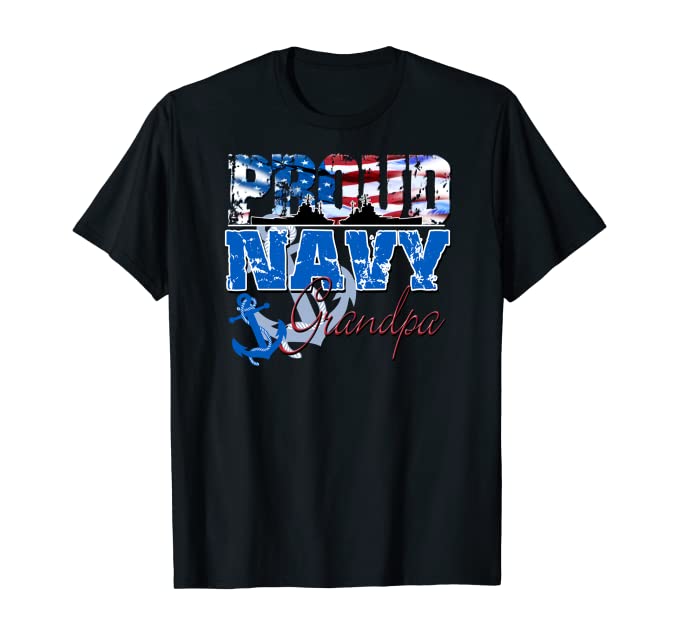 Proud Navy Grandpa Patriotic T-shirts
