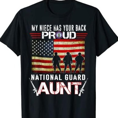 Proud Army National Guard Aunt T-Shirt