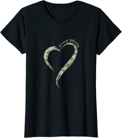 Army Mom Heart Camouflage Tee