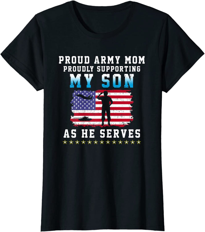 Proudly Supporting My Son Army Mom Tee