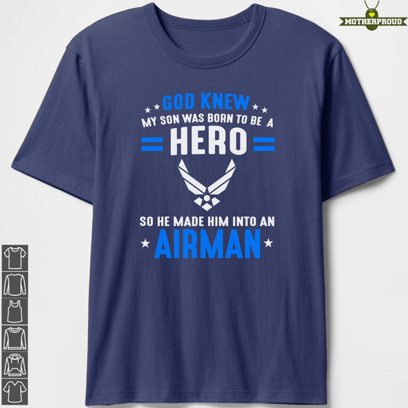 Air Force Mom God Knew T-shirts