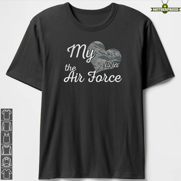 Air Force Mom Heart Located T-shirts