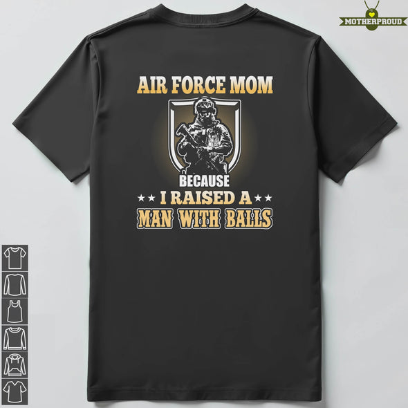 Air Force Mom Man with Balls T-shirts