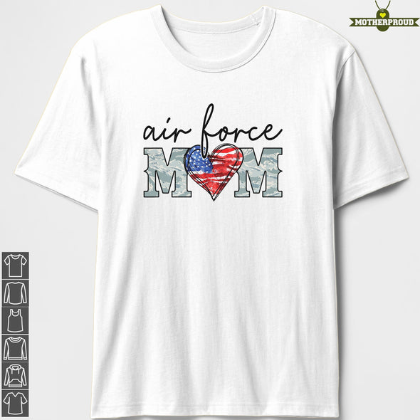Air Force Mom Painted Heart T-shirts