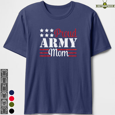 Army Mom Glitter T-shirts