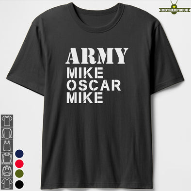 Army Mom NATO Alphabet T-shirts