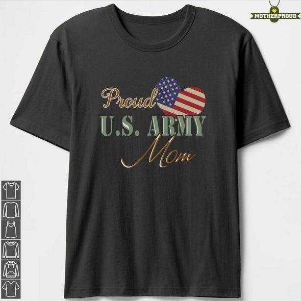 Army Mom Star Heart T-shirts