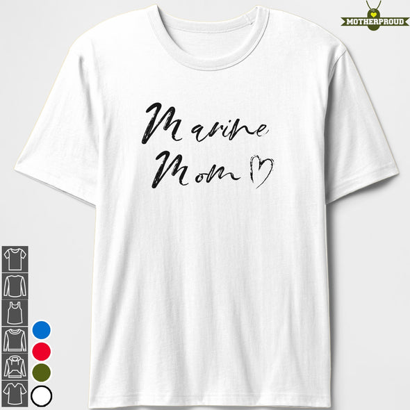 Chalk Marine Mom T-shirts