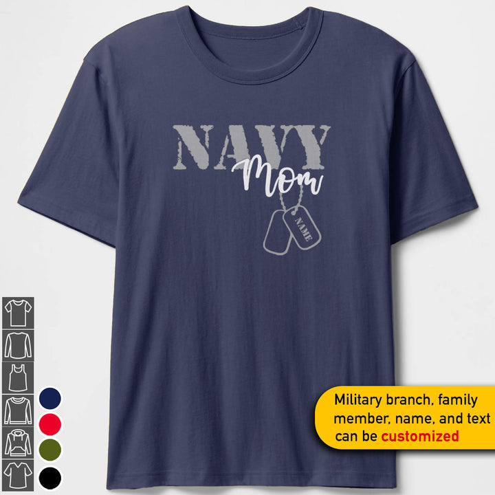 Custom Branch Military Mom T-shirts Personalize Family Apparel