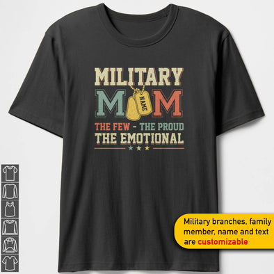 Custom Emotional Military Mom T-shirts Personalize Family Apparel