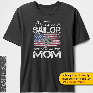 Custom Favorite Military Mom T-shirts Personalize Family Apparel