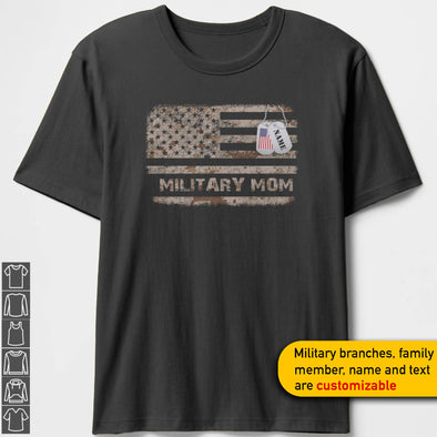 Custom Military Mom Camo T-shirts Personalize Family Apparel