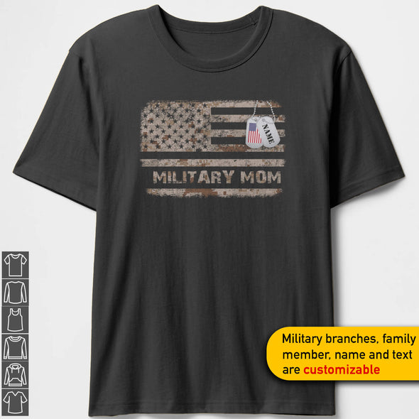 Custom Military Mom Camo T-shirts Personalize Family Apparel