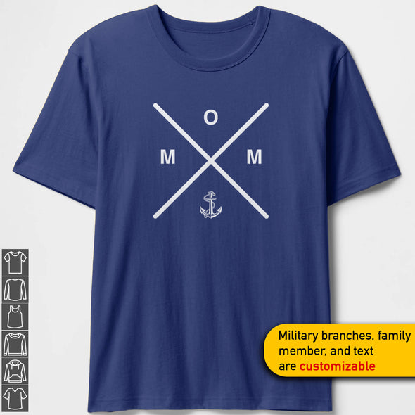 Custom Military Mom Compass T-shirts Personalize Family Apparel