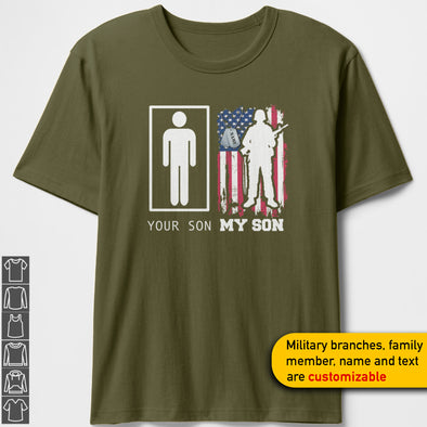 Custom Military Mom Funny Yours Mine T-shirts Personalized Family Apparel