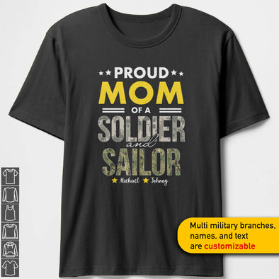 Custom Military Mom Proud of Multi Shirts Personalize Family Apparel